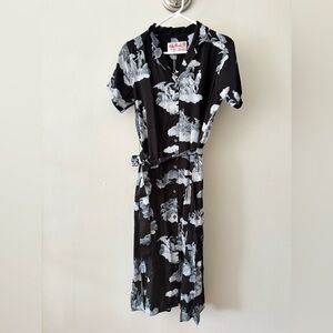 Aloha Blossom- Fallen Angel Midi Shirt Dress